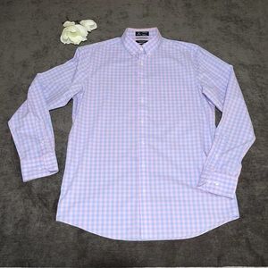 Pastel pink and blue button down shirt